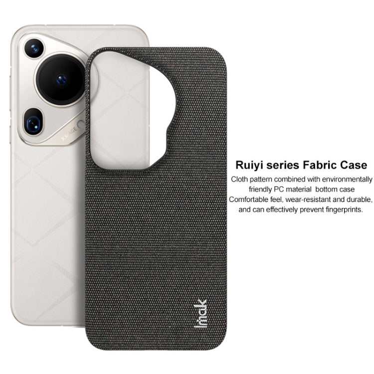 For Huawei Pura 70 Ultra imak Ruiyi Series Cloth Texture PU + PC Phone Case(Dark Grey) - Huawei Cases by imak | Online Shopping UK | buy2fix