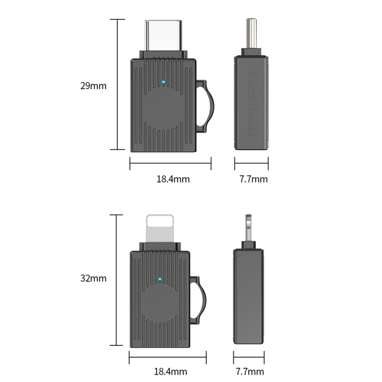 USB to 8 Pin Multifunction Travel Case Shape Apapter(Silver) - Converter & Adapter by buy2fix | Online Shopping UK | buy2fix