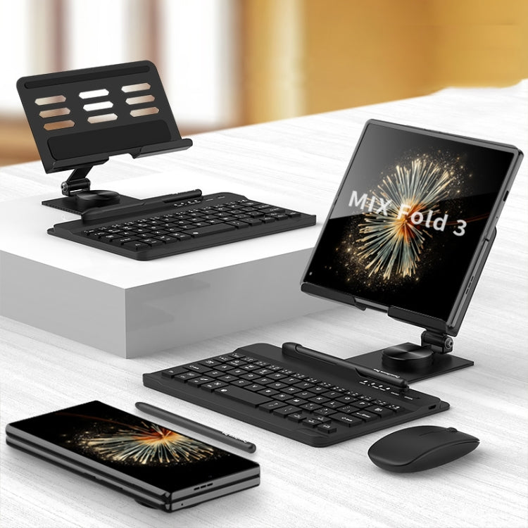 For Xiaomi Mix Fold 3 GKK Bluetooth Keyboard + Folding Holder + Capacitive Pen + Bluetooth Mouse(Black) - Others Keyboard by GKK | Online Shopping UK | buy2fix