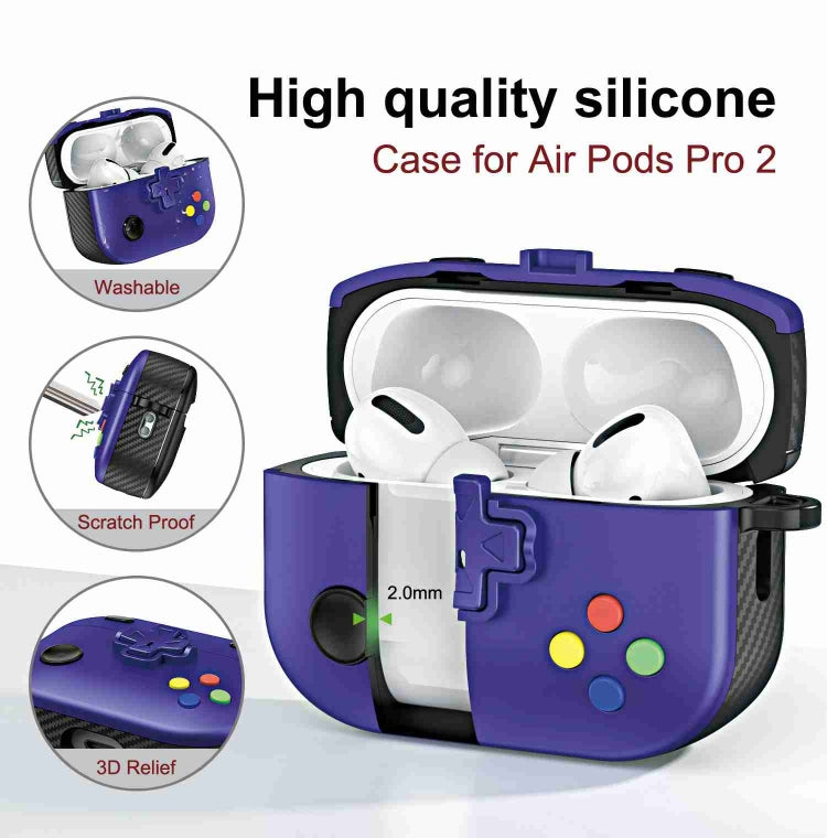 For AirPods Pro 2 Game Console Shape Wireless Earphones Protective Case(Purple) - For AirPods Pro 2 by buy2fix | Online Shopping UK | buy2fix