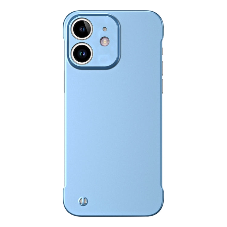 For iPhone 11 Frameless Metallic Paint Hybrid PC Phone Case(Sierra Blue) - iPhone 11 Cases by buy2fix | Online Shopping UK | buy2fix