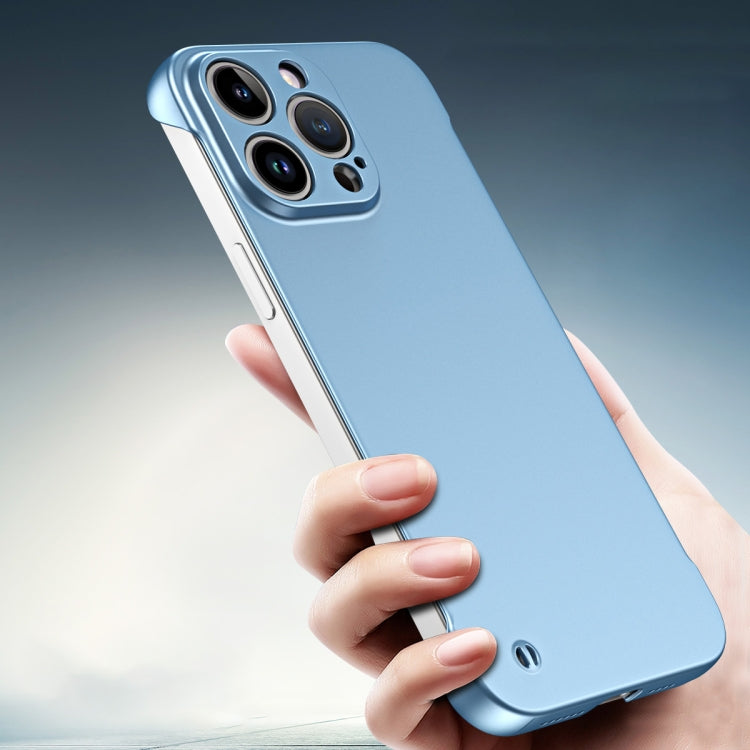 For iPhone 11 Frameless Metallic Paint Hybrid PC Phone Case(Sierra Blue) - iPhone 11 Cases by buy2fix | Online Shopping UK | buy2fix