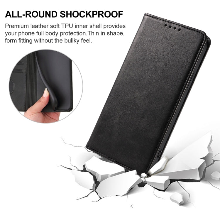 For vivo iQOO 12 Pro Magnetic Closure Leather Phone Case(Black) - iQOO 12 Pro Cases by buy2fix | Online Shopping UK | buy2fix