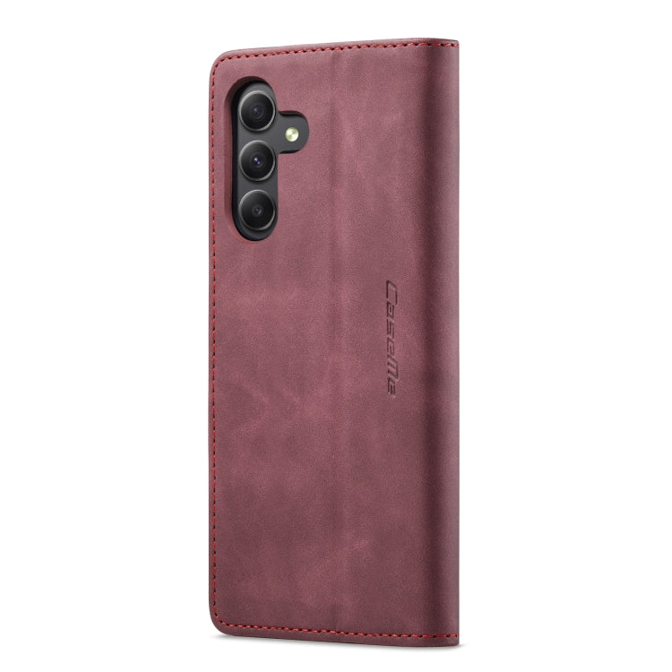 For Samsung Galaxy A15 5G CaseMe 013 Multifunctional Horizontal Flip Leather Phone Case(Wine Red) - Galaxy Phone Cases by CaseMe | Online Shopping UK | buy2fix