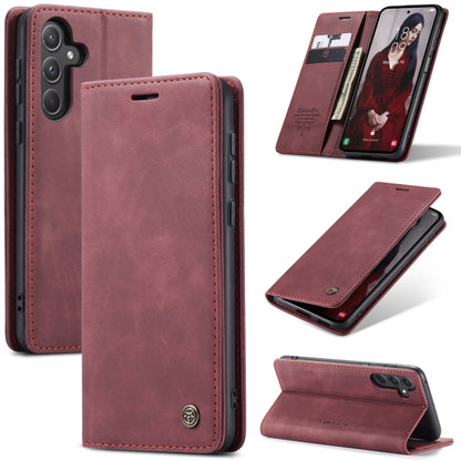 For Samsung Galaxy A55 5G CaseMe 013 Multifunctional Horizontal Flip Leather Phone Case(Wine Red) - Galaxy Phone Cases by CaseMe | Online Shopping UK | buy2fix