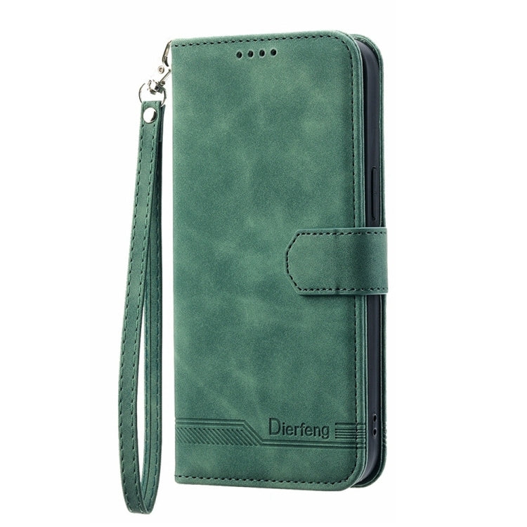 For iPhone SE 2024 Dierfeng Dream Line TPU + PU Leather Phone Case(Green) - More iPhone Cases by buy2fix | Online Shopping UK | buy2fix