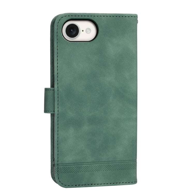 For iPhone SE 2024 Dierfeng Dream Line TPU + PU Leather Phone Case(Green) - More iPhone Cases by buy2fix | Online Shopping UK | buy2fix