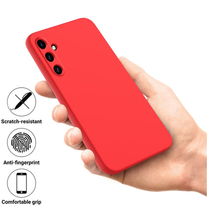 For Samsung Galaxy A35 5G Pure Color Liquid Silicone Shockproof Full Coverage Phone Case(Red) - Galaxy Phone Cases by buy2fix | Online Shopping UK | buy2fix