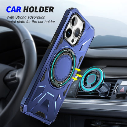 For iPhone 14/13 MagSafe Magnetic Shockproof Phone Case with Ring Holder(Navy Blue) - iPhone 14 Cases by buy2fix | Online Shopping UK | buy2fix