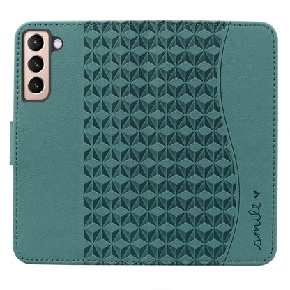 For Samsung Galaxy S22 5G Diamond Buckle Leather Phone Case with Lanyard(Green) - Galaxy S22 5G Cases by buy2fix | Online Shopping UK | buy2fix