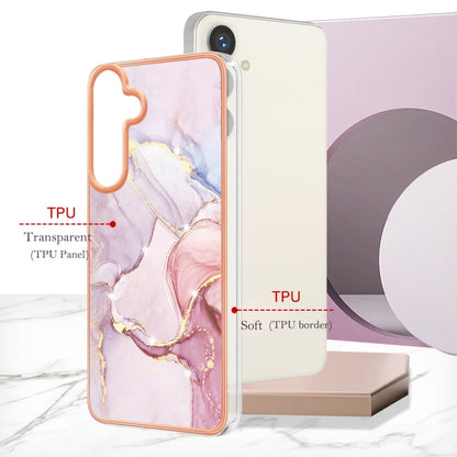 For Samsung Galaxy S24+ 5G Electroplating Marble Dual-side IMD Phone Case(Rose Gold 005) - Galaxy S24+ 5G Cases by buy2fix | Online Shopping UK | buy2fix
