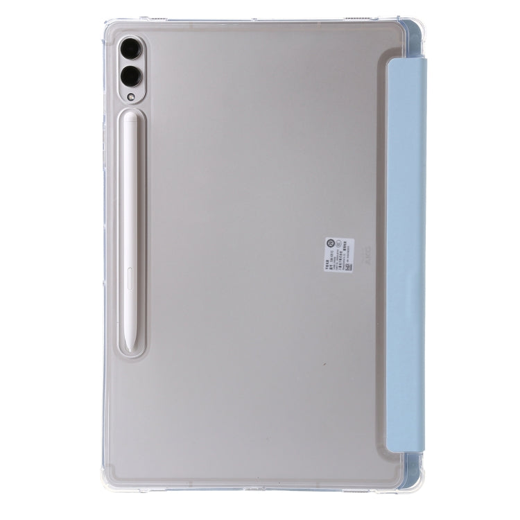 For Samsung Galaxy Tab S9 FE+ Clear Acrylic Deformation Leather Tablet Case(Ice Blue) - Galaxy Tab S9 FE+ by buy2fix | Online Shopping UK | buy2fix