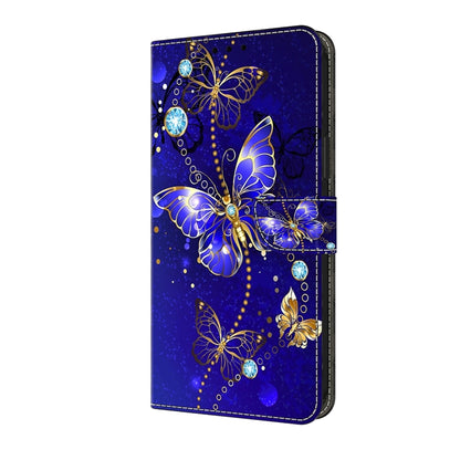 For Motorola Moto G34 Crystal 3D Shockproof Protective Leather Phone Case(Diamond Butterfly) - Motorola Cases by buy2fix | Online Shopping UK | buy2fix