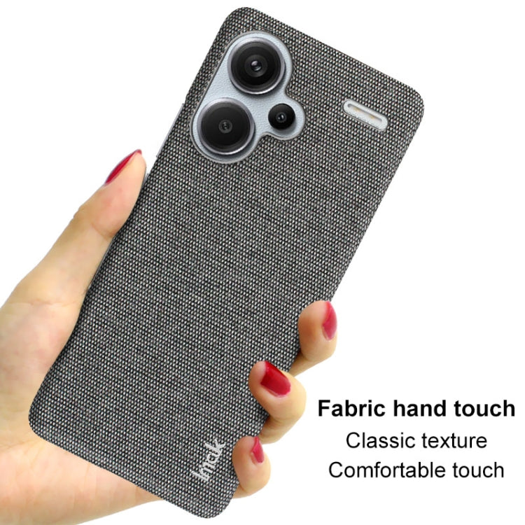 For Xiaomi Redmi Note 13 Pro+ 5G imak Ruiyi Series Cloth Texture PU + PC Phone Case(Black) - Note 13 Pro+ Cases by imak | Online Shopping UK | buy2fix