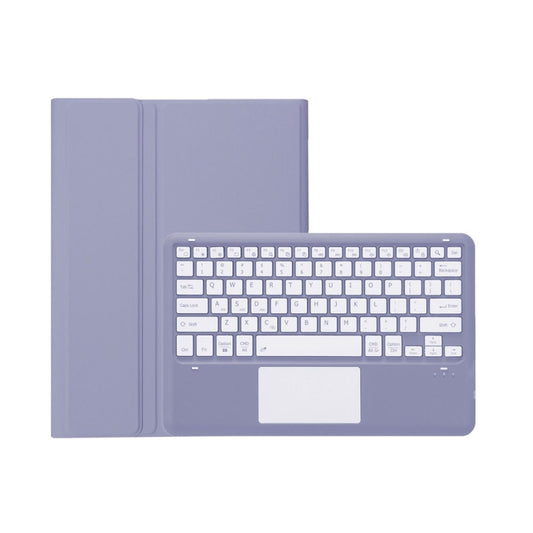 For Lenovo Xiaoxin Pad Pro 12.7 inch AM24-A TPU Ultra-thin Detachable Bluetooth Keyboard Tablet Leather Case with Touchpad(Purple) - Lenovo Keyboard by buy2fix | Online Shopping UK | buy2fix