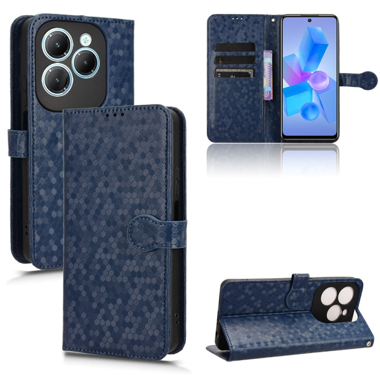 For Infinix Hot 40 / Hot 40 Pro 4G 2024 Honeycomb Dot Texture Leather Phone Case(Blue) - Infinix Cases by buy2fix | Online Shopping UK | buy2fix