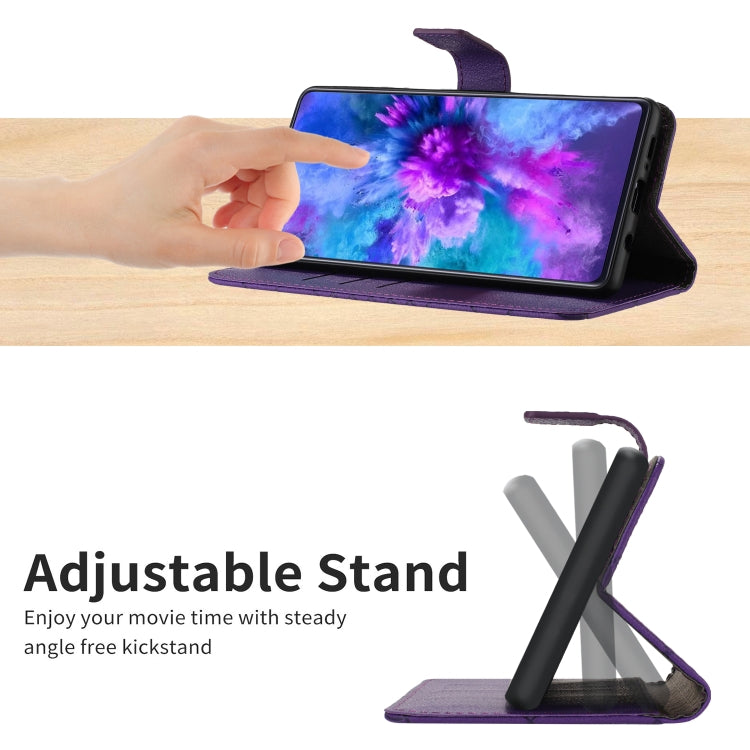 For Xiaomi 13 Pro Rhombic Grid Texture Leather Phone Case(Purple) - 13 Pro Cases by buy2fix | Online Shopping UK | buy2fix