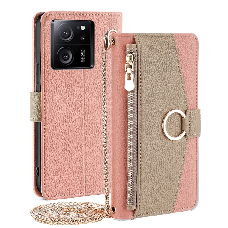 For Xiaomi Redmi K60 Ultra Crossbody Litchi Texture Leather Phone Case(Pink) - Redmi K60 Ultra Cases by buy2fix | Online Shopping UK | buy2fix