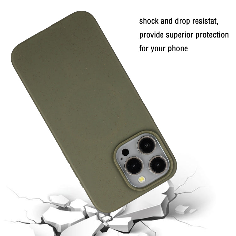 For iPhone 11 Pro Wheat MagSafe Magnetic Straw Material + TPU Phone Case(Army Green) - iPhone 11 Pro Cases by buy2fix | Online Shopping UK | buy2fix