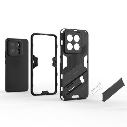 For Xiaomi 14 Pro 5G Punk Armor 2 in 1 PC + TPU Phone Case with Holder(Green) - 14 Pro Cases by buy2fix | Online Shopping UK | buy2fix