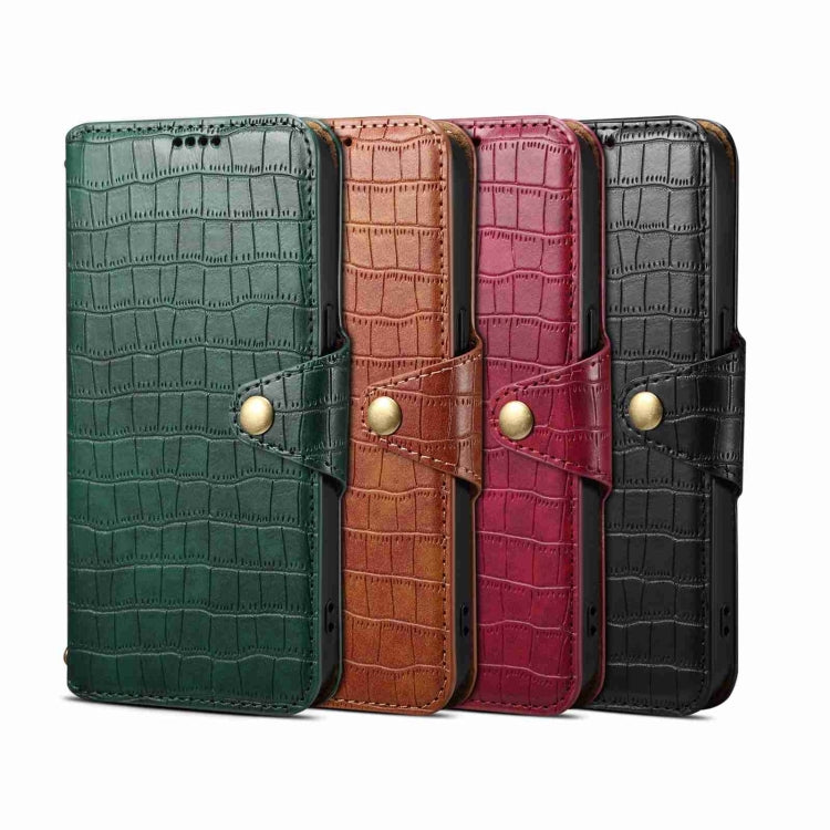 For Samsung Galaxy S24+ 5G Denior Crocodile Texture Oil Edge Leather Phone Case(Green) - Galaxy S24+ 5G Cases by Denior | Online Shopping UK | buy2fix