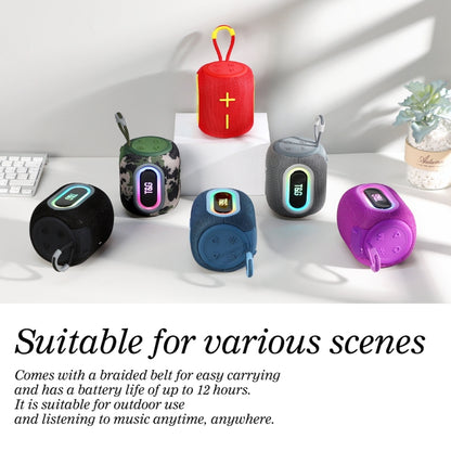 T&G TG664 LED Portable Subwoofer Wireless Bluetooth Speaker(Camouflage) - Desktop Speaker by T&G | Online Shopping UK | buy2fix