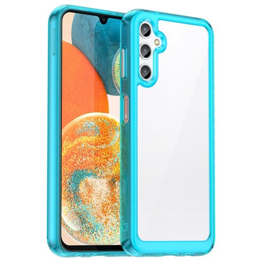 For Samsung Galaxy Jump 3 Colorful Series Acrylic Hybrid TPU Phone Case(Transparent Blue) - Galaxy Phone Cases by buy2fix | Online Shopping UK | buy2fix