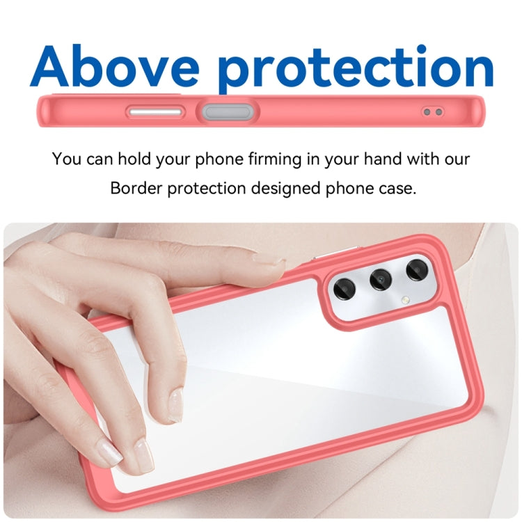 For Samsung Galaxy M14 4G Colorful Series Acrylic Hybrid TPU Phone Case(Red) - Galaxy Phone Cases by buy2fix | Online Shopping UK | buy2fix