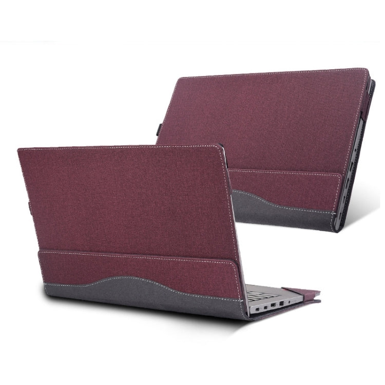 For Lenovo V15 G3 ABA / IAP Laptop Leather Anti-Fall Protective Case(Wine Red) - 15.6 - 17 inch by buy2fix | Online Shopping UK | buy2fix