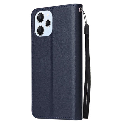 For Xiaomi Redmi 12 4G/5G/Note 12R Multifunctional Horizontal Flip Leather Phone Case with Three Card Slot(Blue) - Xiaomi Cases by buy2fix | Online Shopping UK | buy2fix