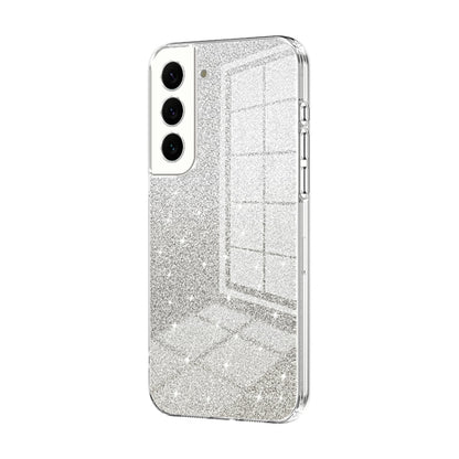 For Samsung Galaxy S22+ 5G Gradient Glitter Powder Electroplated Phone Case(Transparent) - Galaxy S22+ 5G Cases by buy2fix | Online Shopping UK | buy2fix