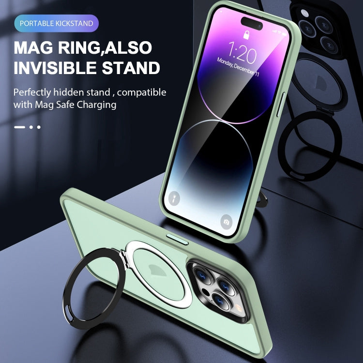 For iPhone 16 Pro Max Skin-feel MagSafe Holder PC Hybrid TPU Phone Case(Matcha Green) - iPhone 16 Pro Max Cases by buy2fix | Online Shopping UK | buy2fix