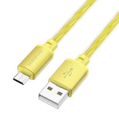hoco BX95 Vivid 2.4A USB to Micro USB Silicone Charging Data Cable(Gold) - Micro USB Cable by hoco | Online Shopping UK | buy2fix