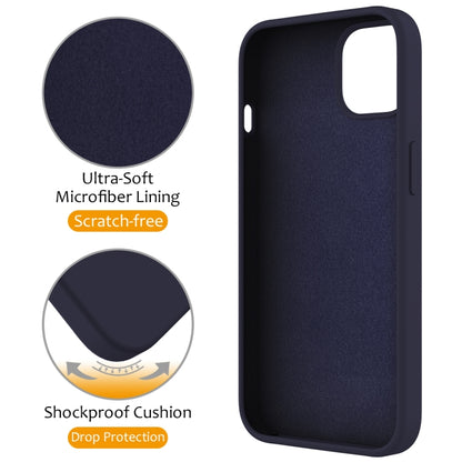 For iPhone 15 Plus MagSafe Magnetic Liquid Silicone Phone Case with Ring Holder(Midnight Blue) - iPhone 15 Plus Cases by buy2fix | Online Shopping UK | buy2fix