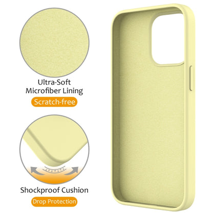 For iPhone 16 Pro Max Liquid Silicone MagSafe Magnetic Phone Case with Ring Holder(Yellow) - iPhone 16 Pro Max Cases by buy2fix | Online Shopping UK | buy2fix