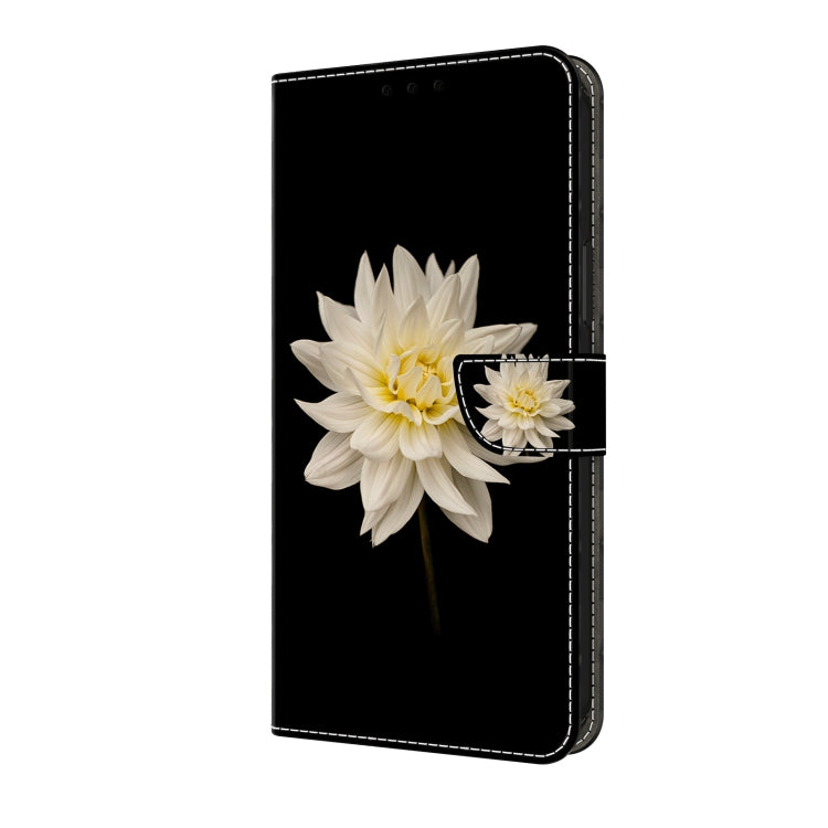 For Xiaomi Redmi Note 13 Pro+ Crystal 3D Shockproof Protective Leather Phone Case(White Flower) - Note 13 Pro+ Cases by buy2fix | Online Shopping UK | buy2fix