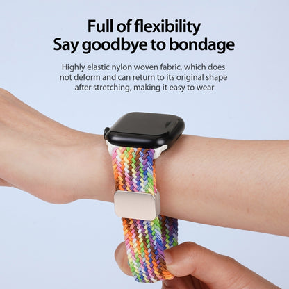 For Apple Watch 38mm DUX DUCIS Mixture Pro Series Magnetic Buckle Nylon Braid Watch Band(New Rainbow) - Watch Bands by DUX DUCIS | Online Shopping UK | buy2fix