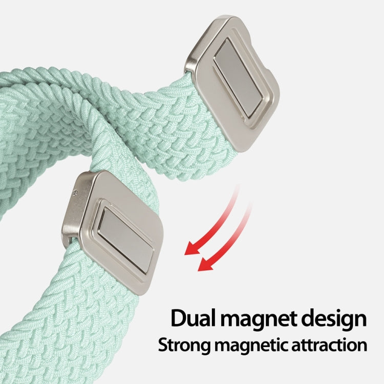 For Apple Watch Series 10 42mm DUX DUCIS Mixture Pro Series Magnetic Buckle Nylon Braid Watch Band(Light Mint) - Watch Bands by DUX DUCIS | Online Shopping UK | buy2fix