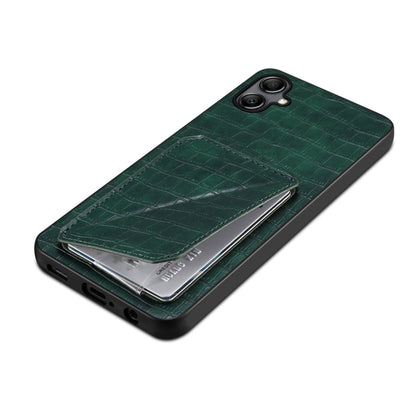 For Samsung Galaxy A23 4G /5G Denior Imitation Crocodile Leather Back Phone Case with Holder(Green) - Galaxy Phone Cases by Denior | Online Shopping UK | buy2fix