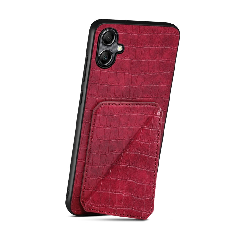For Samsung Galaxy A54 5G Denior Imitation Crocodile Leather Back Phone Case with Holder(Rose Red) - Galaxy Phone Cases by Denior | Online Shopping UK | buy2fix