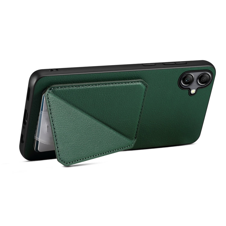 For Samsung Galaxy S24 Ultra 5G Denior Imitation Calf Leather Back Phone Case with Holder(Green) - Galaxy S24 Ultra 5G Cases by Denior | Online Shopping UK | buy2fix