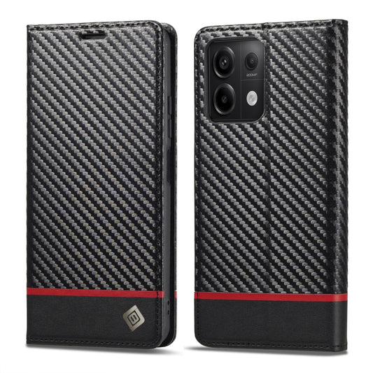 For Xiaomi Redmi Note 13 Pro 4G LC.IMEEKE Carbon Fiber Texture Flip Leather Phone Case(Horizontal Black) - Note 13 Pro Cases by LC.IMEEKE | Online Shopping UK | buy2fix