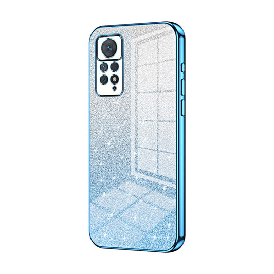 For Xiaomi Redmi Note 11 Pro 4G/5G Global Gradient Glitter Powder Electroplated Phone Case(Blue) - Xiaomi Cases by buy2fix | Online Shopping UK | buy2fix