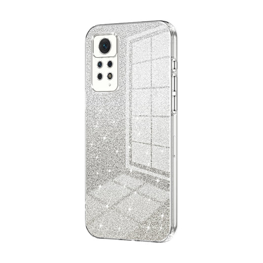 For Xiaomi Redmi Note 11 Pro 4G/5G Global Gradient Glitter Powder Electroplated Phone Case(Transparent) - Xiaomi Cases by buy2fix | Online Shopping UK | buy2fix