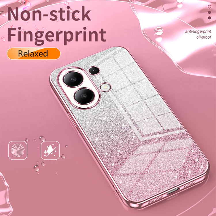 For Xiaomi Redmi Note 13 Pro+ Gradient Glitter Powder Electroplated Phone Case(Purple) - Note 13 Pro+ Cases by buy2fix | Online Shopping UK | buy2fix