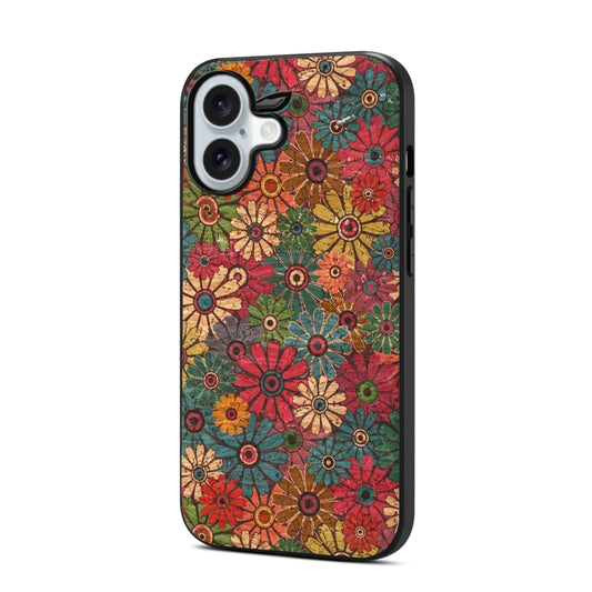 For iPhone 16 Four Seasons Flower Language Series TPU Phone Case(Spring Green) - iPhone 16 Cases by buy2fix | Online Shopping UK | buy2fix