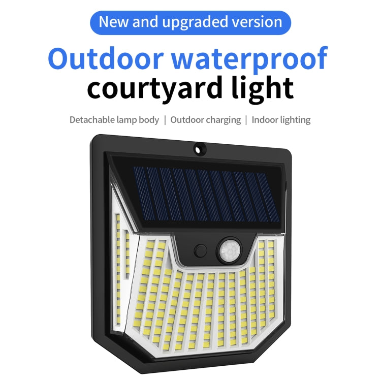 6pcs XY0159 159 LEDs Outdoor Solar Human Body Sensor Courtyard Wall Light - Solar Lights by buy2fix | Online Shopping UK | buy2fix