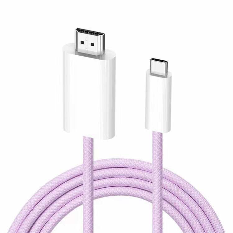 4K 30Hz USB-C / Type-C to HDMI HD Adapter Cable, Length: 1.8m(Purple) - Cable by buy2fix | Online Shopping UK | buy2fix