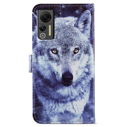 For Ulefone Note 14 Painted Pattern Horizontal Flip Leather Phone Case(White Wolf) - Ulefone Cases by buy2fix | Online Shopping UK | buy2fix