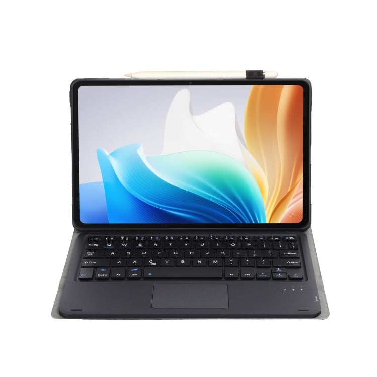 For OnePlus Pad Go / OPPO Pad Air2 / Neo OP14-A TPU Ultra-thin Detachable Bluetooth Keyboard Leather Case with Touchpad(Black) - Others Keyboard by buy2fix | Online Shopping UK | buy2fix